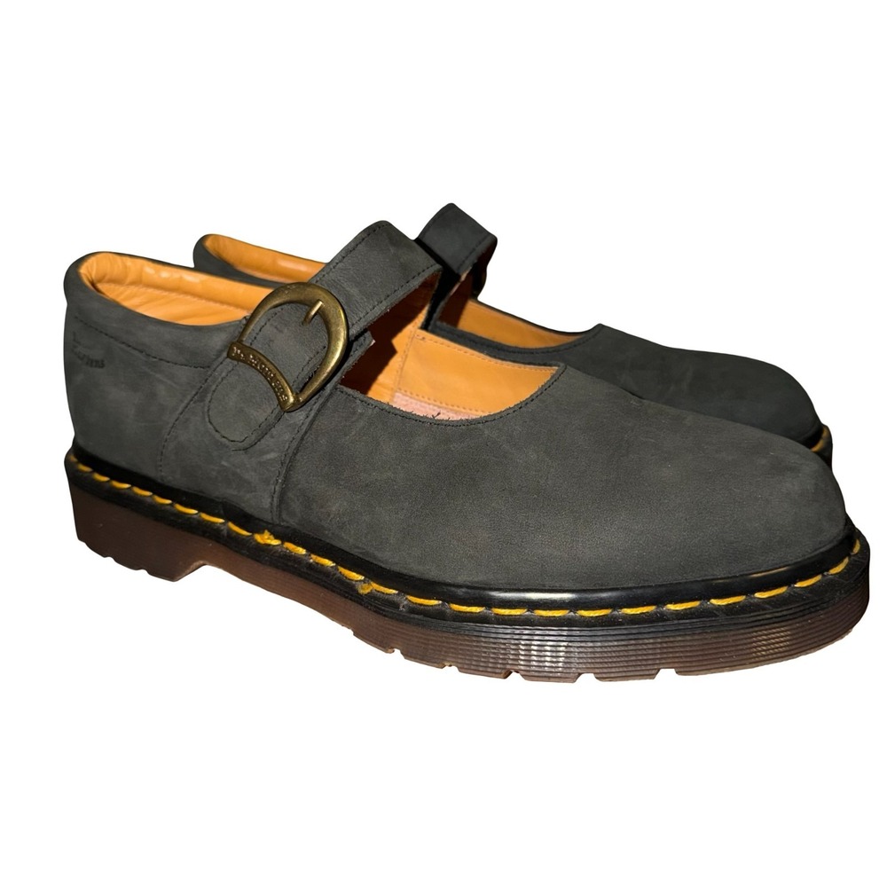 Dr. Martens VTG 90s Charcoal Gray Mary Jane's - UK 8/US W10 - Made In England - Picture 9 of 9
